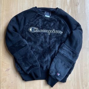 Champion Faux Fur Crew Neck Sweatshirt